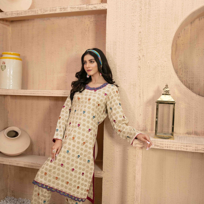 Stitched vina Emb 2 piece by tawakkal